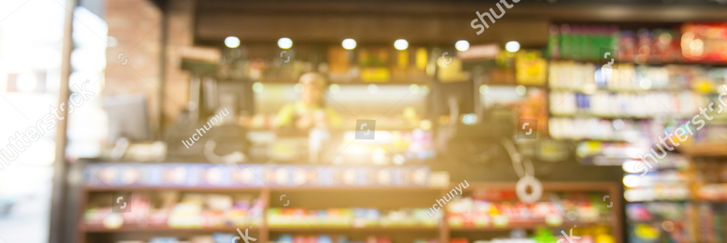 stock photo convenience store cashier blurred background 626339633