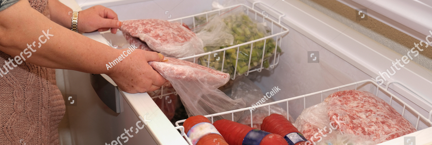 stock photo frozen food in the refrigerator vegetables on the freezer shelves 1879131835