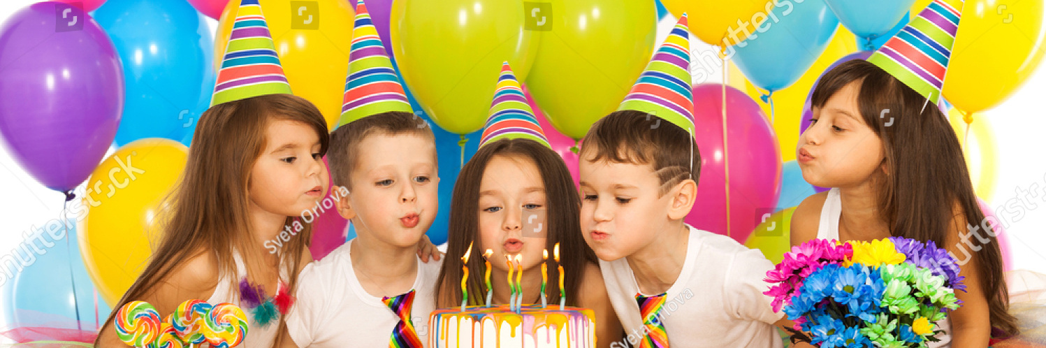 stock photo group of joyful little kids celebrating birthday party and blowing candles on cake holidays 243588019
