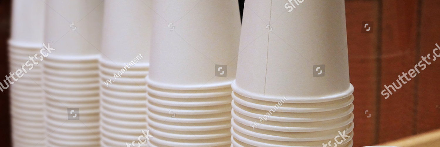 stock photo stacked paper cups 1362532814